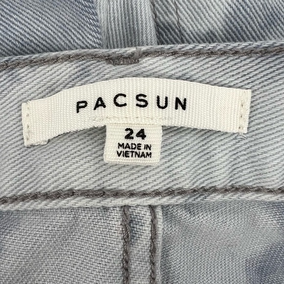 PacSun Tie Dyed Rough Hem Button Fly Cargo Jean Shorts Size 24 Women’s - Picture 2 of 6